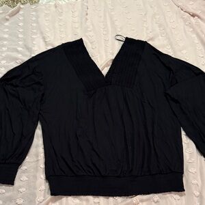 Express Black V-Neck Blouse